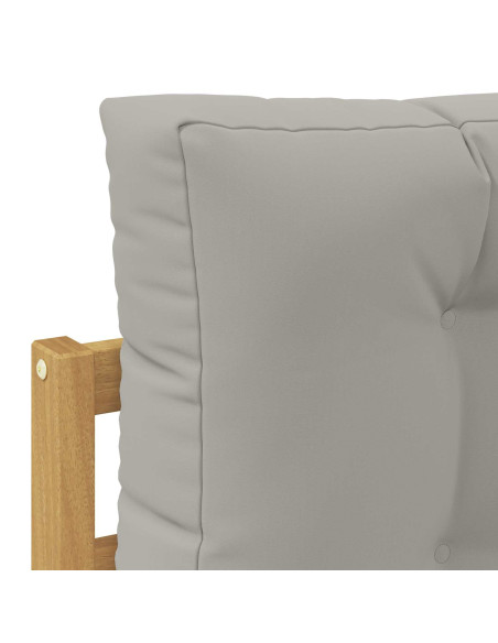 Set di divani da esterno 3 pcs Bianco e Grigio Chiaro
