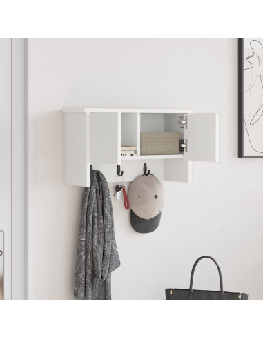 Appendiabiti a muro Bianco 50 x 20 x 30 cm Legno multistrato