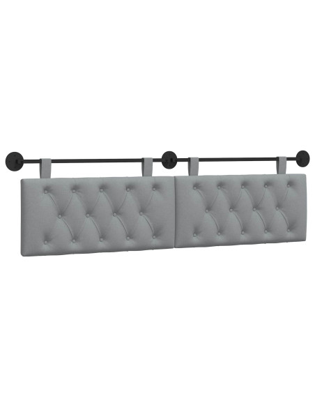 Testata appesa Grigio chiaro 170 x 55 x 7 cm Tessuto
