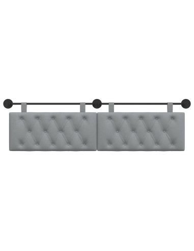 Testata appesa Grigio chiaro 170 x 55 x 7 cm Tessuto