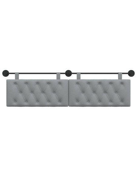 Testata appesa Grigio chiaro 170 x 55 x 7 cm Tessuto