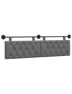 Testata appesa Grigio scuro 170 x 55 x 7 cm Tessuto 2