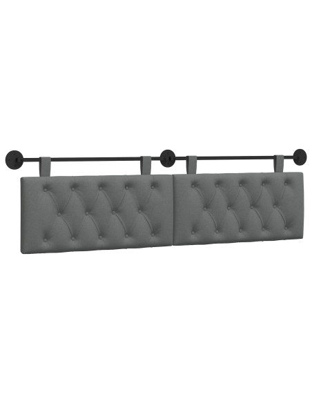 Testata appesa Grigio scuro 170 x 55 x 7 cm Tessuto