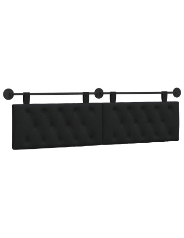Testata appesa Montaggio a parete Nero 170 x 55 x 7 cm Tessuto