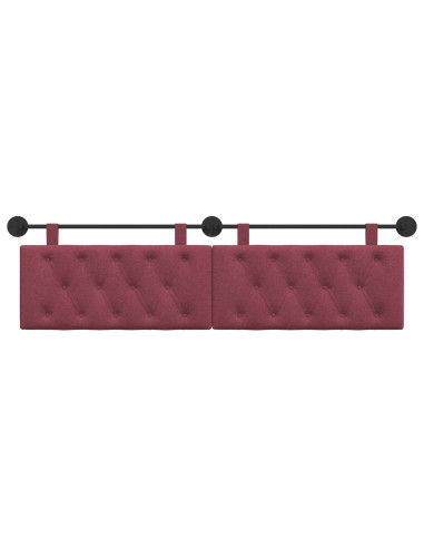 Testata appesa Rosso Vino 170 x 55 x 7 cm Tessuto