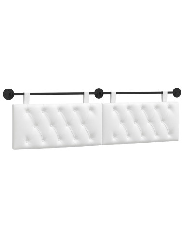 Testata appesa Bianco 170 x 55 x 7 cm Tessuto
