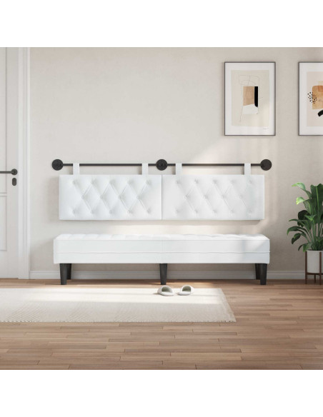 Testata appesa Bianco 170 x 55 x 7 cm Tessuto