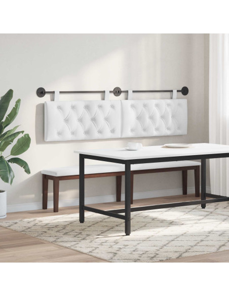 Testata appesa Bianco 170 x 55 x 7 cm Tessuto