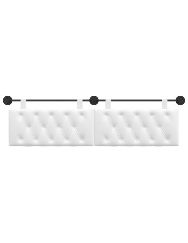 Testata appesa Bianco 170 x 55 x 7 cm Tessuto