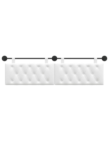 Testata appesa Bianco 170 x 55 x 7 cm Tessuto