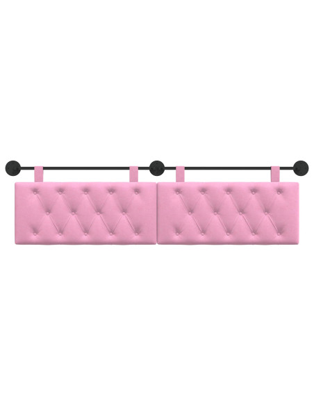 Testata appesa Montaggio a parete Rosa 170 x 55 x 7 cm Tessuto