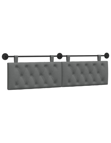 Testata appesa Grigio scuro 190 x 55 x 7 cm Tessuto