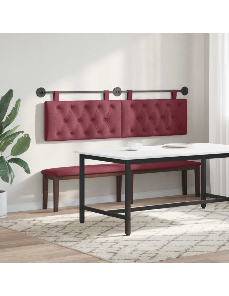 Testata appesa Rosso Vino 190 x 55 x 7 cm Tessuto