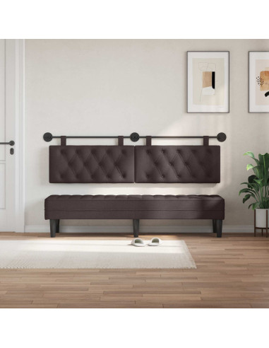 Testata appesa Marrone Scuro 190 x 55 x 7 cm Tessuto
