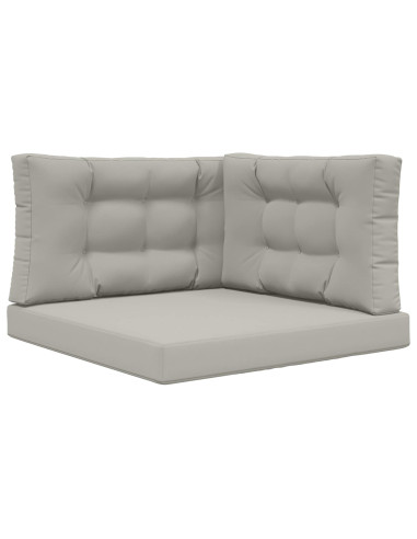 Cuscino per divano da esterno 3 pcs Grigio Poliestere