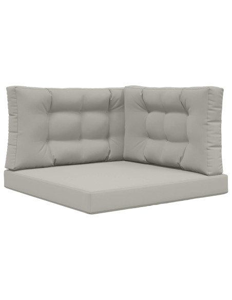 Cuscino per divano da esterno 3 pcs Grigio Poliestere
