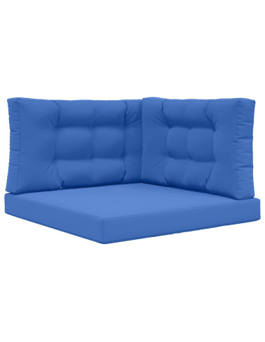 Cuscino per divano da esterno 3 pcs Blu Reale Poliestere