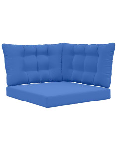 Cuscino per divano da esterno 3 pcs Blu Reale Poliestere 2