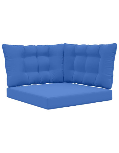 Cuscino per divano da esterno 3 pcs Blu Reale Poliestere