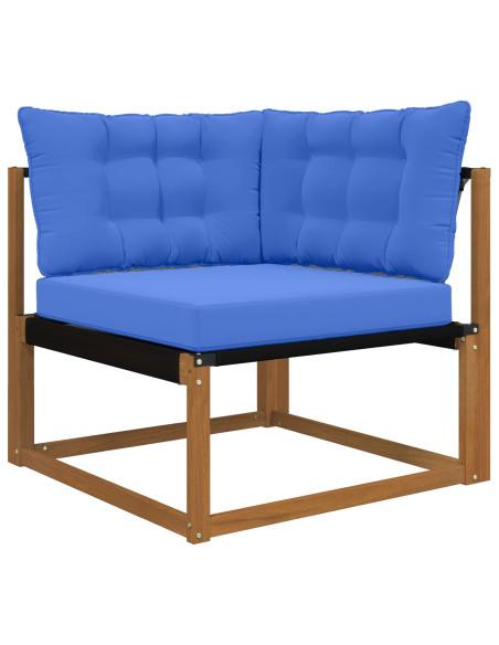 Cuscino per divano da esterno 3 pcs Blu Reale Poliestere