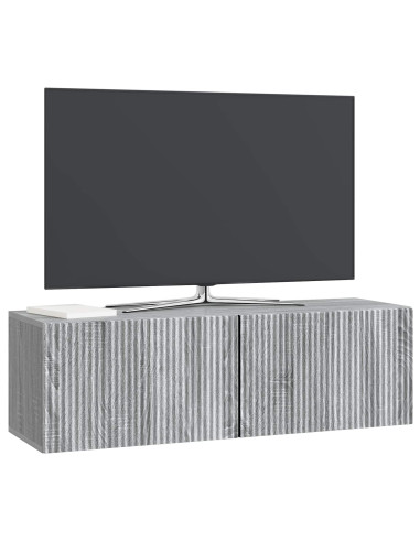 Mobile Porta TV da Muro Grigio Sonoma 98 x 31 x 30 cm