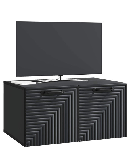 Mobile Porta TV da Muro Nero 59,5 x 41 x 30 cm