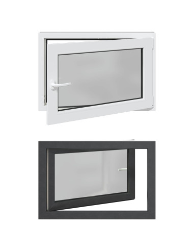 Finestra per Soffitta RISOR Antracite 90 x 50 cm PVC e Vetro