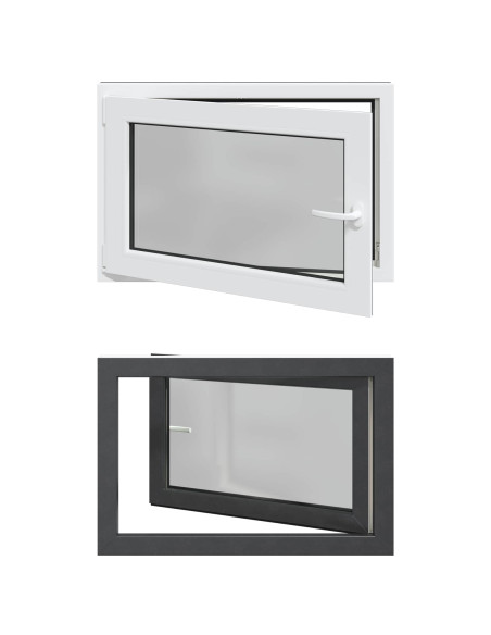 Finestra per Soffitta RISOR Antracite 90 x 60 cm PVC e Vetro