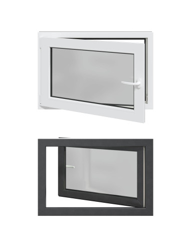 Finestra per Soffitta RISOR Antracite 90 x 70 cm PVC e Vetro