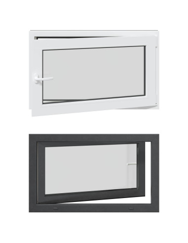 Finestra per Soffitta RISOR Antracite 100 x 50 cm PVC e Vetro