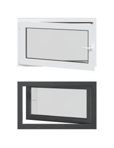 Finestra per Soffitta RISOR Antracite 100 x 60 cm PVC e Vetro 2