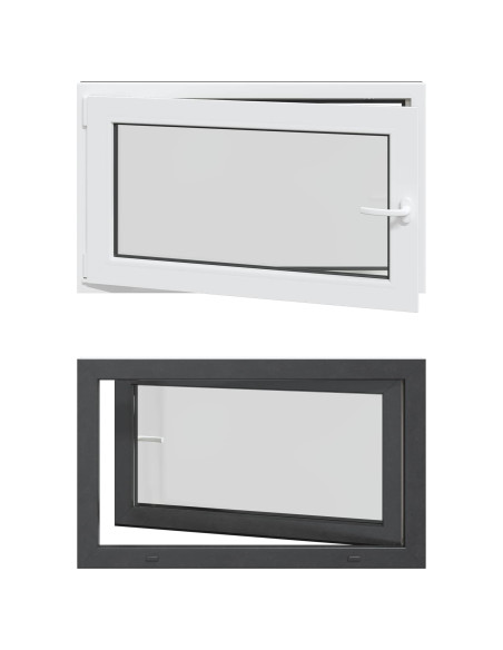 Finestra per Soffitta RISOR Antracite 100 x 60 cm PVC e Vetro