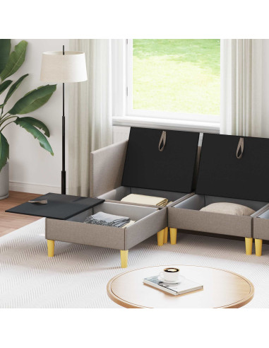 Set di mobili per il soggiorno 6 pcs Tortora Tessuto