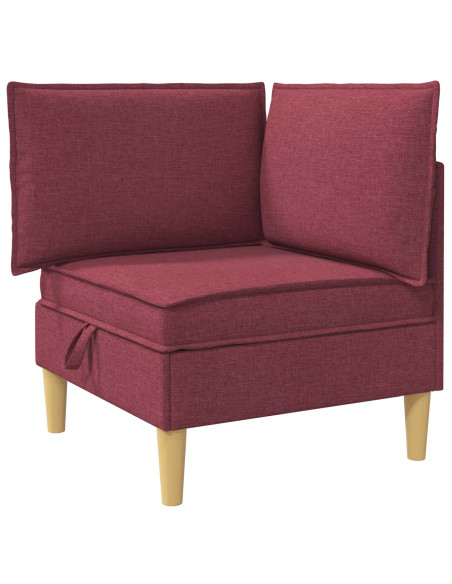Set di mobili per il soggiorno 4 pcs Rosso Vino Tessuto