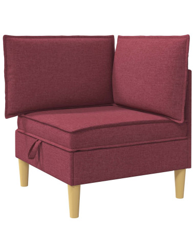 Set di mobili per il soggiorno 5 pcs Rosso Vino Tessuto