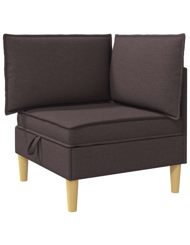 Set di mobili per il soggiorno 5 pcs Marrone Scuro Tessuto