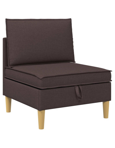 Set di mobili per il soggiorno 5 pcs Marrone Scuro Tessuto