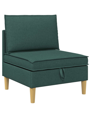 Set di mobili per il soggiorno 3 pcs Verde Scuro Tessuto