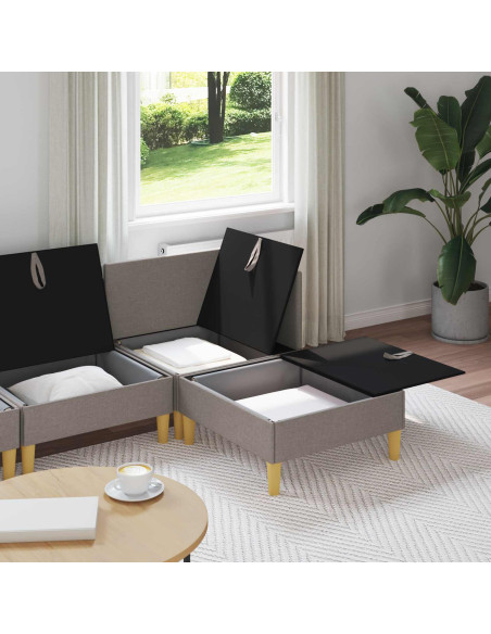 Set di mobili per il soggiorno 4 pcs Tortora Tessuto