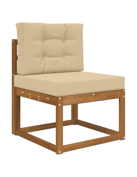 Cuscino per divano da esterno 2 pcs Beige Poliestere