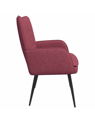 Divano a 2 Posti Rosso vino 115 x 61 x 87 cm Tessuto