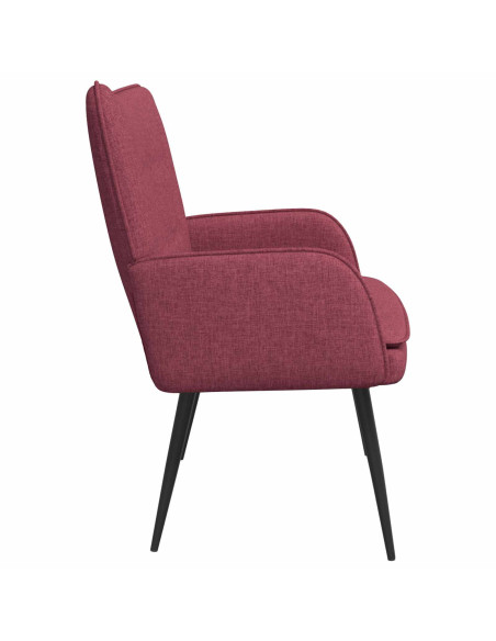 Divano a 2 Posti Rosso vino 115 x 61 x 87 cm Tessuto