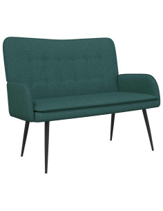 Divano a 2 Posti Verde Scuro 115 x 61 x 87 cm Tessuto 2