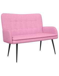 Divano a 2 Posti Rosa 115 x 61 x 87 cm Tessuto 2