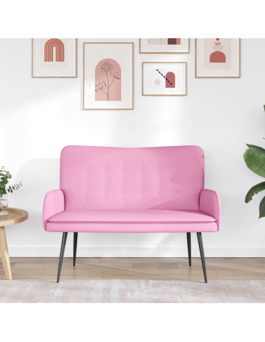 Divano a 2 Posti Rosa 115 x 61 x 87 cm Tessuto