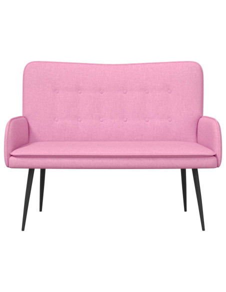 Divano a 2 Posti Rosa 115 x 61 x 87 cm Tessuto