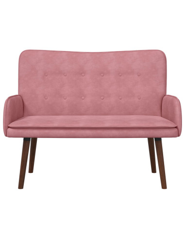 Sofa a Due Posti Rosa 115 x 61 x 87 cm Velluto