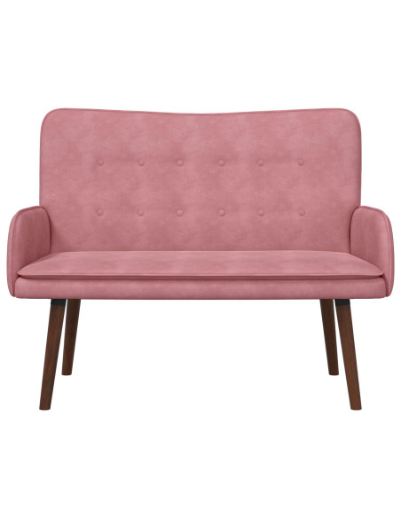 Sofa a Due Posti Rosa 115 x 61 x 87 cm Velluto