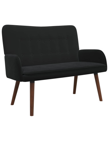 Sofa a Due Posti Nero 115 x 61 x 87 cm Velluto