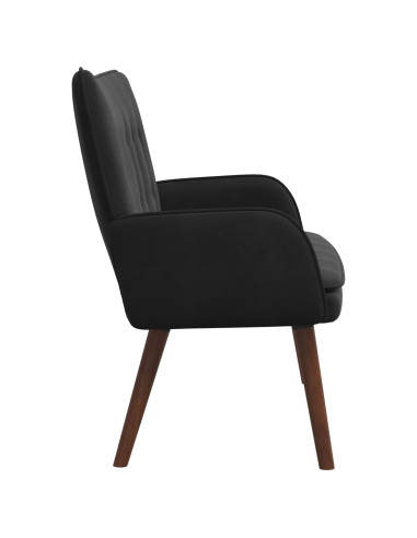 Sofa a Due Posti Nero 115 x 61 x 87 cm Velluto